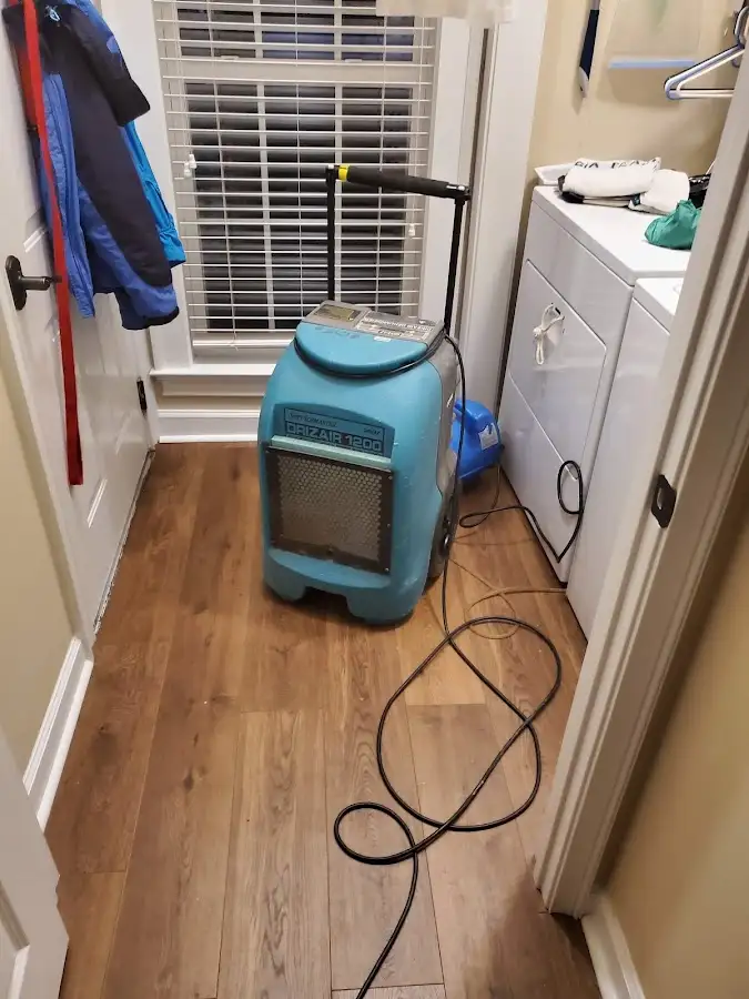 Commercial dehumidifier deployed for Flood Damage Cleanup in Myrtle Grove